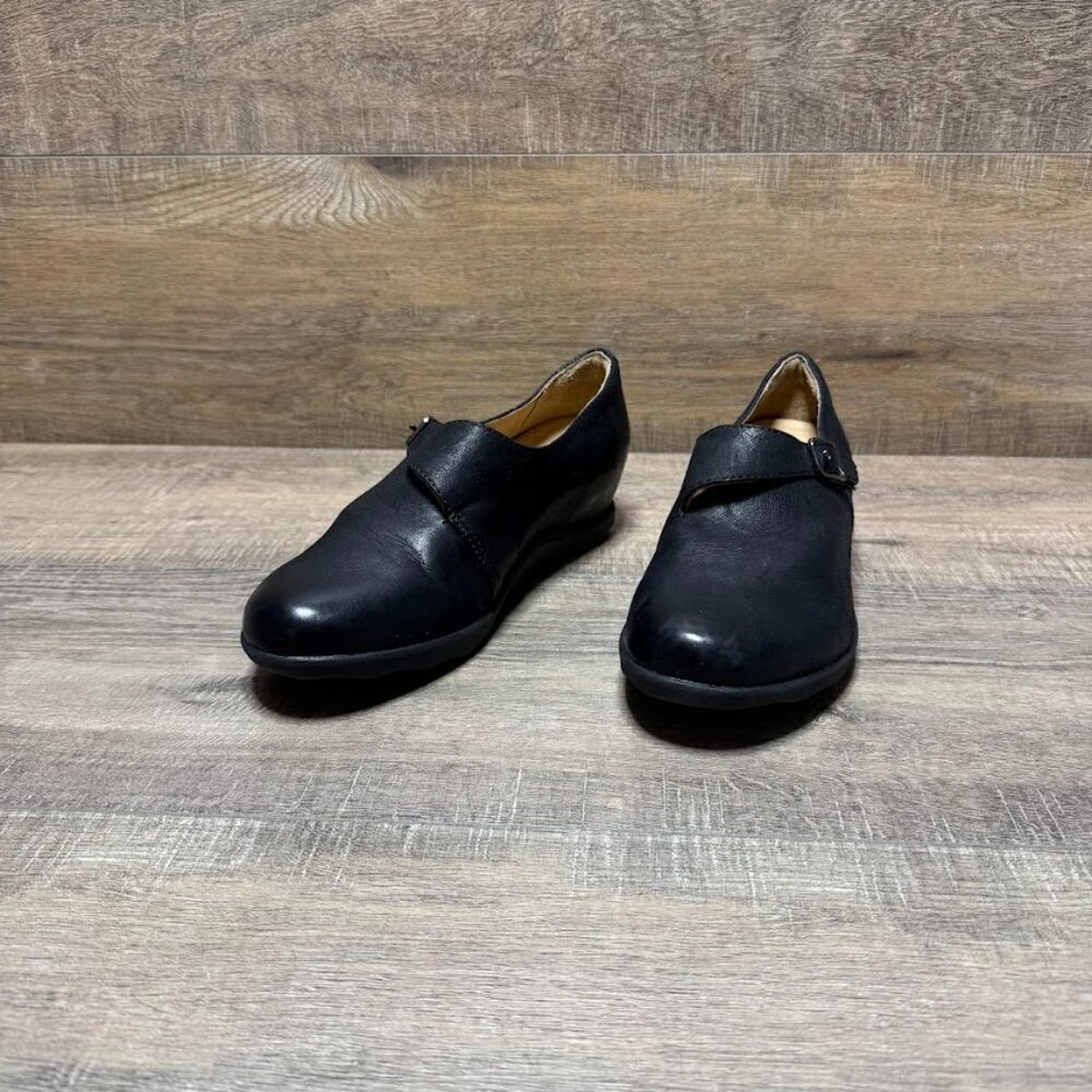 Dansko Marisa Black Burnished Nubuck Leather Loafer Shoes Women's Size EU 37